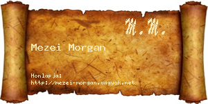 Mezei Morgan névjegykártya